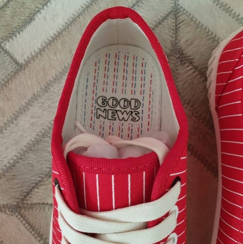Good News Shoes Unisex Hurler Baseball Stripe Canvas Low-Tops Sneakers UK 4 37 - Picture 9 of 12